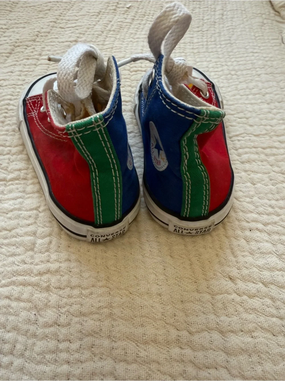 Converse Kids Red, Blue & Yellow High-Top Sneakers